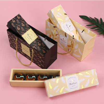 custom printed roll cake box food packaging box and bag for dessert pastry